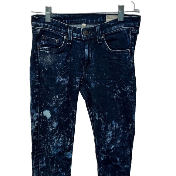 Rag & Bone Dark Acid Wash Skinny Jeans Size 26 - Picture 3 of 8